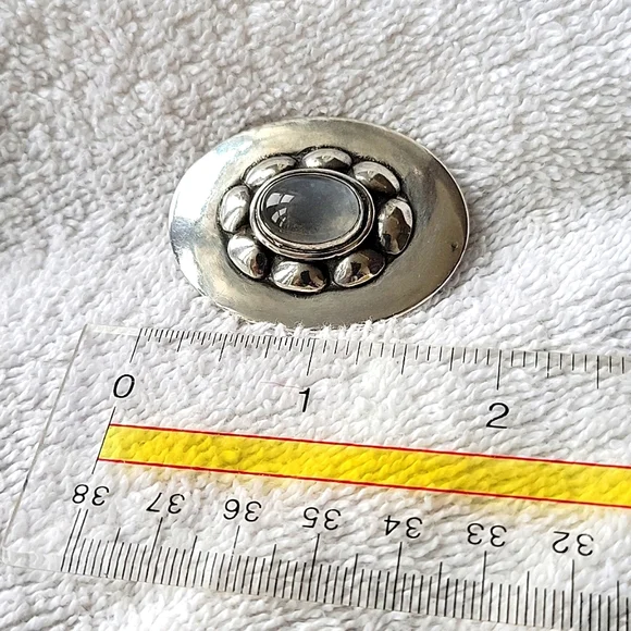 Midcentury Sterling Silver Brooch - Picture 4 of 6